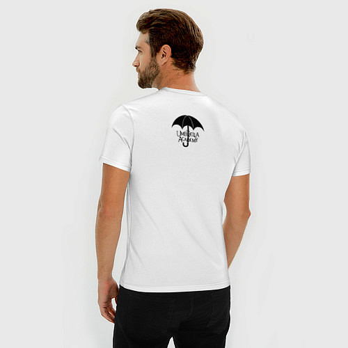 Мужская slim-футболка Ужас / Белый – фото 4