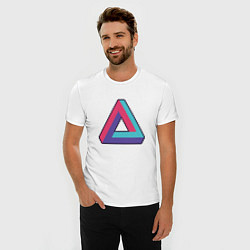 Футболка slim-fit Retrowave Infinite Triangle, цвет: белый — фото 2