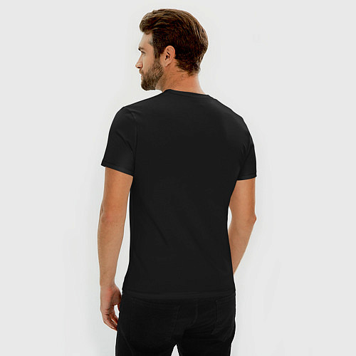 Мужская slim-футболка The right man / Черный – фото 4