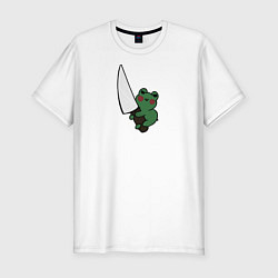 Мужская slim-футболка Злая лягушка