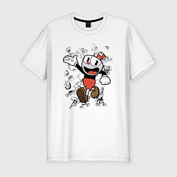 Футболка slim-fit CUPHEAD, цвет: белый