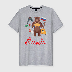Мужская slim-футболка Патриот России