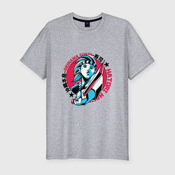 Мужская slim-футболка Окинава Суши Девушка