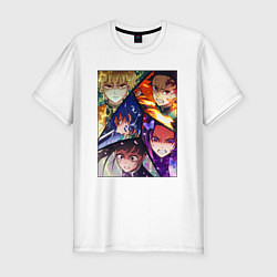 Футболка slim-fit DEMON SLAYER KIMETSU NO YAIBA, цвет: белый