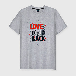 Футболка slim-fit Love back, цвет: меланж