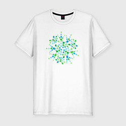 Футболка slim-fit Молекула, цвет: белый