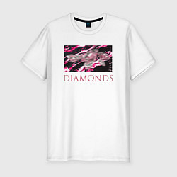 Футболка slim-fit DIAMONDS, цвет: белый