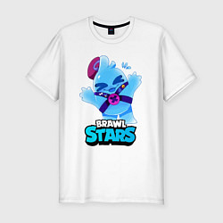 Футболка slim-fit Сквик Squeak Brawl Stars, цвет: белый