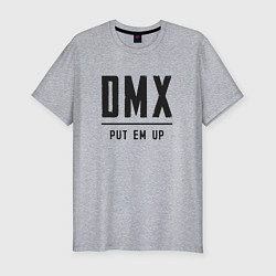 Футболка slim-fit DMX rap, hip hop, цвет: меланж