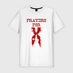 Футболка slim-fit Prayers For X, цвет: белый