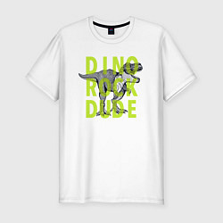 Мужская slim-футболка DINO ROCK DUDE