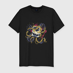 Футболка slim-fit Japan Space Ramen Monster, цвет: черный