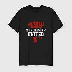 Футболка slim-fit Manchester United Red Devils, цвет: черный