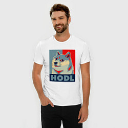 Футболка slim-fit HODL ХОДЛ КРИПТО МЕМ, цвет: белый — фото 2