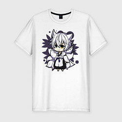 Футболка slim-fit Kitsune Chibi, цвет: белый