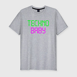 Мужская slim-футболка Techno baby