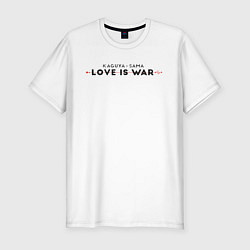 Футболка slim-fit Kaguya-sama: love is war logo, цвет: белый