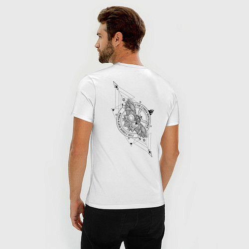 Мужская slim-футболка 5FDP F8 / Белый – фото 4