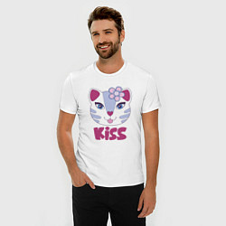 Футболка slim-fit Kiss Cat, цвет: белый — фото 2