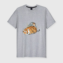 Мужская slim-футболка Дикая семейка