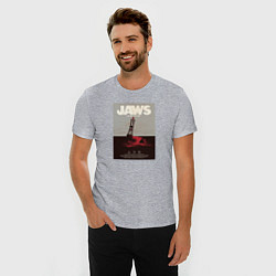 Футболка slim-fit Челюсти Jaws, цвет: меланж — фото 2