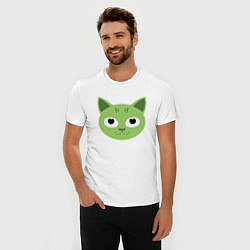 Футболка slim-fit Green Cat, цвет: белый — фото 2