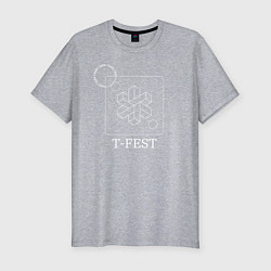 Футболка slim-fit T-FEST 0372, цвет: меланж