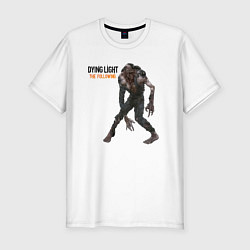 Футболка slim-fit Dying light Зомби, цвет: белый