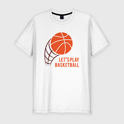 Мужская slim-футболка Play Basketball