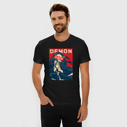 Футболка slim-fit SENPAI NEZUKO DEMON SLAYER, цвет: черный — фото 2