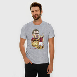 Футболка slim-fit Francesco Totti Roma Italy Captain, цвет: меланж — фото 2