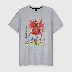 Футболка slim-fit Thierry Daniel Henry, цвет: меланж