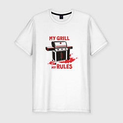 Футболка slim-fit My Grill My Rules, цвет: белый