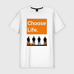 Футболка slim-fit Choose Life, цвет: белый