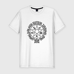 Футболка slim-fit Hellsing Pentagram, цвет: белый