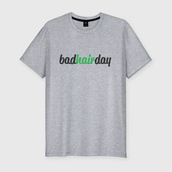 Футболка slim-fit BadHairDay, цвет: меланж