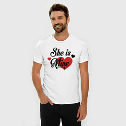 Футболка slim-fit She is Mine, цвет: белый — фото 2