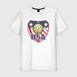 Мужская slim-футболка США - Волейбол