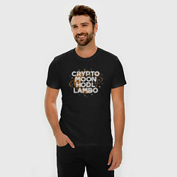 Футболка slim-fit Hodl crypto bro, цвет: черный — фото 2