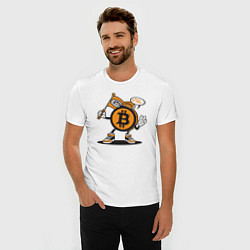 Футболка slim-fit In BTC we trust, цвет: белый — фото 2