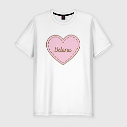 Мужская slim-футболка Love Belarus