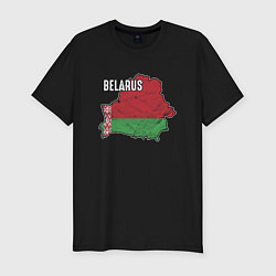 Футболка slim-fit Belarus Map, цвет: черный