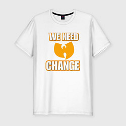 Футболка slim-fit We Need Change, цвет: белый