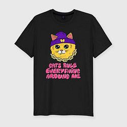 Футболка slim-fit Cats Rule, цвет: черный