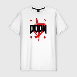 Футболка slim-fit DOOM 2 ЛОГО, цвет: белый