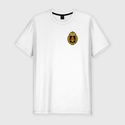 Футболка slim-fit ВМФ Балтийский флот ВМФ России, цвет: белый