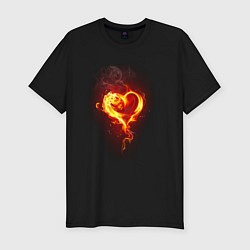 Мужская slim-футболка Пылкое сердце