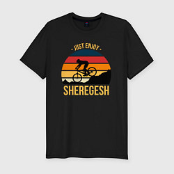 Футболка slim-fit Just enjoy Sheregesh, цвет: черный