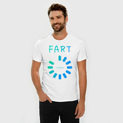 Футболка slim-fit FART Loading Пердеж, загрузка, цвет: белый — фото 2