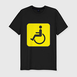 Мужская slim-футболка Знак Инвалид